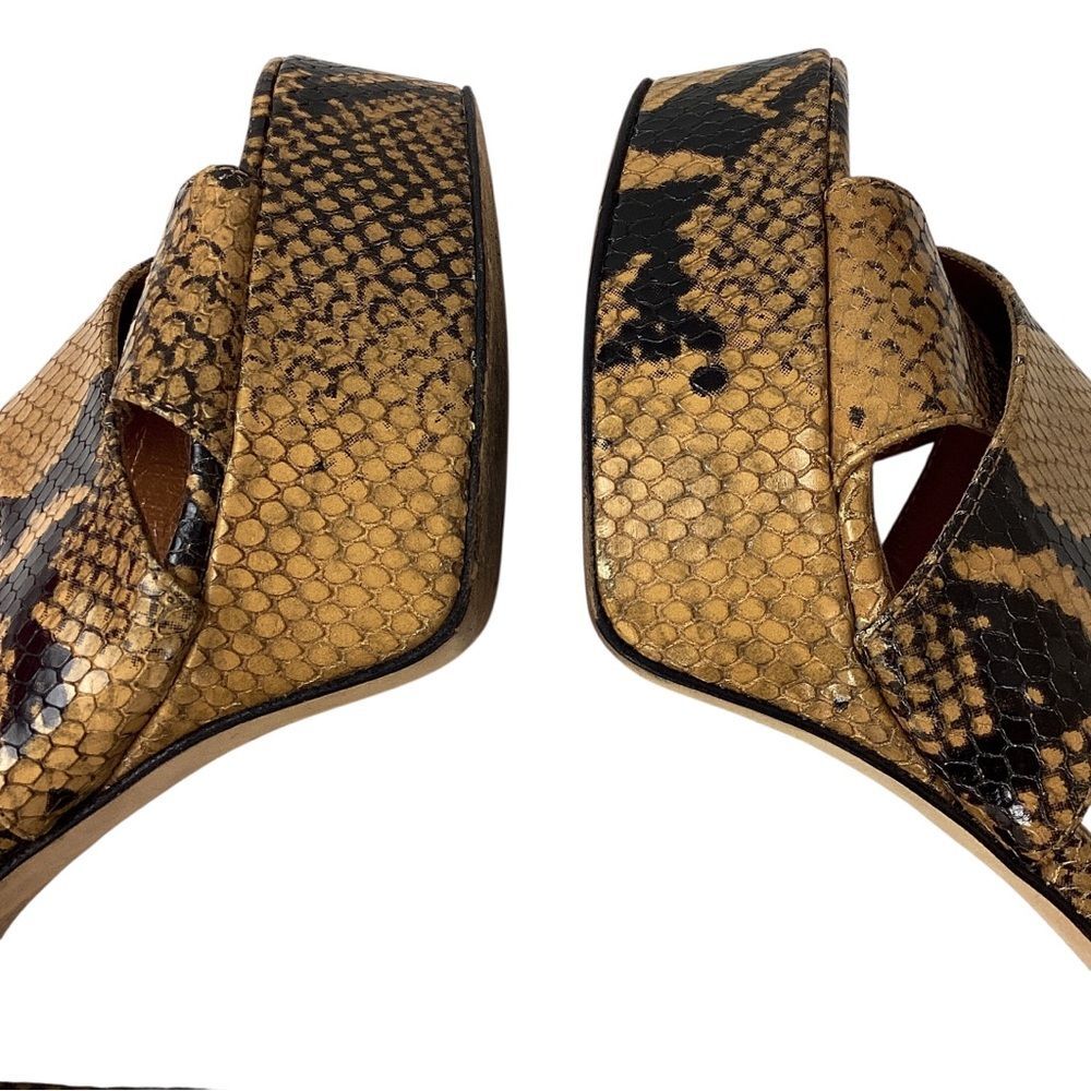 PARIS TEXAS Size 39.5 Python Print Platform Sanda… - image 8